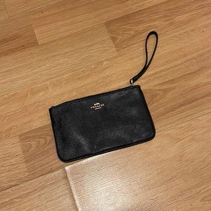 Large Black Coach Wristlet